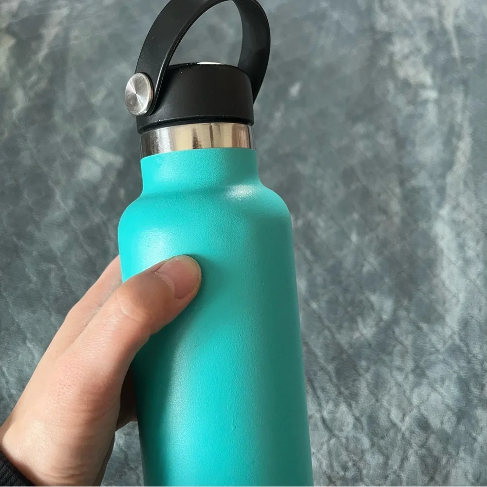 Hydro Flask Aqua‎ Bottle with Black Lid